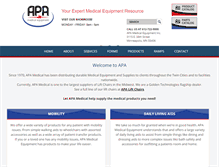Tablet Screenshot of apamedical.com